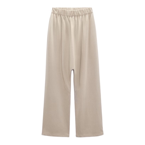 Zara Pants - ZARA Taupe Brown High-Rise Slouchy Pants | Relaxed Baggy Pull-On | Small